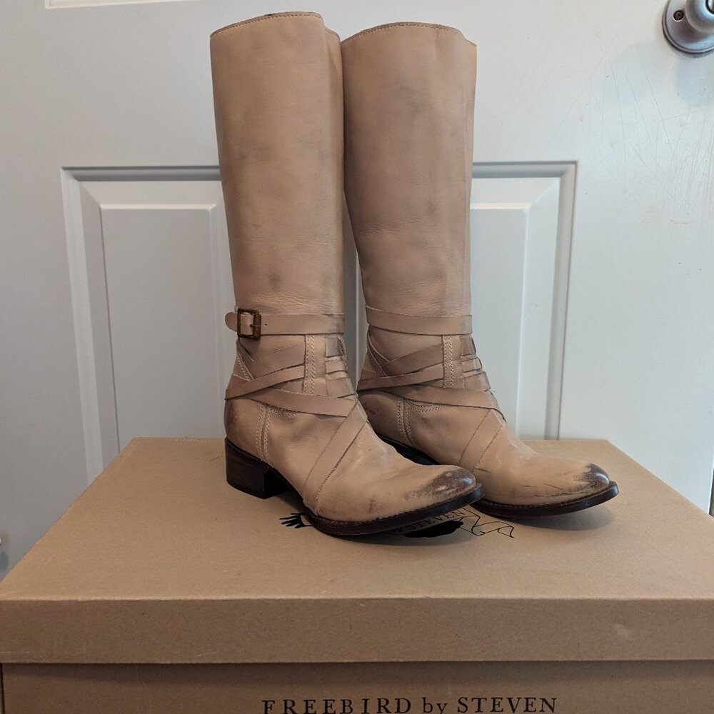FREEBIRD WILEY NATURAL LEATHER BOOTS SIZE 7